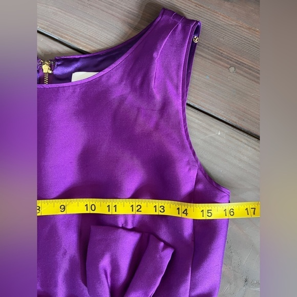 Kate Spade Mademoiselle Silk Sleeveless Fuchsia Sheath Dress with bow on front 2 - Picture 12 of 16